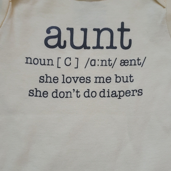 Little Wonders Other - Nwt little wonders "AUNT "6-9month onesie